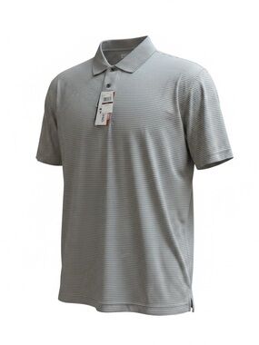 Grand Slam NWT Men's 2XB Light Grey Striped Polo